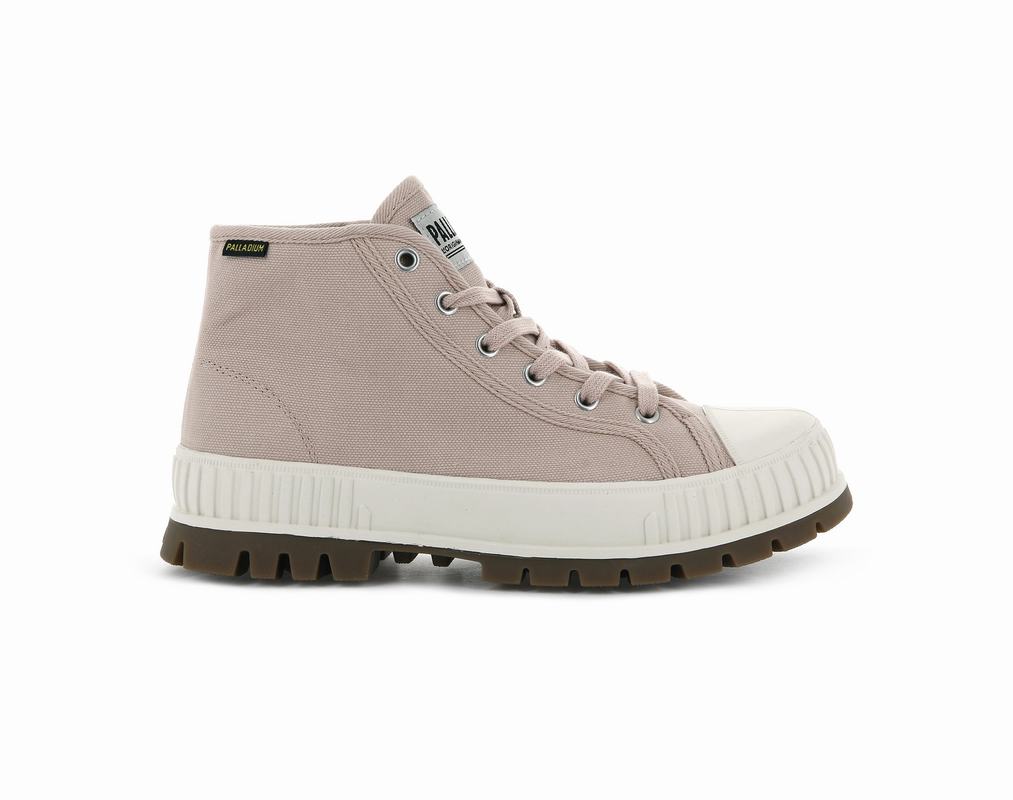 Palladium Pallashock Mid Og Herren Hohe Sneaker Rosa ||450628-QES||